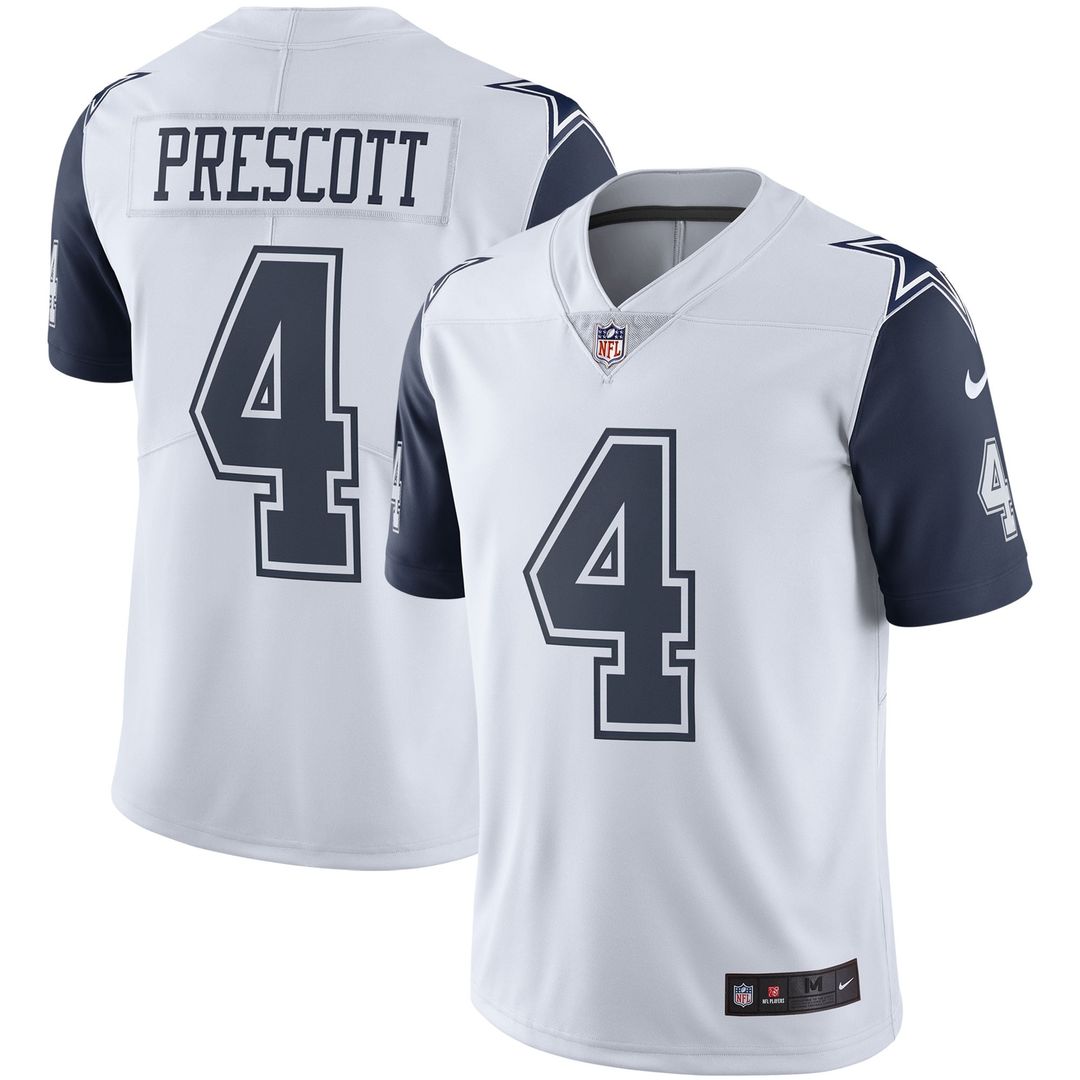 Men's Nike Dallas Cowboys Dak Prescott Navy Vapor Limited Player NFL Jersey