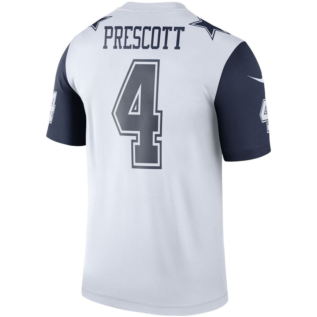 Men's Nike Dallas Cowboys Dak Prescott White Legend Player NFL Performance Top