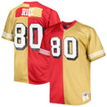 Men's Big & Tall Mitchell & Ness San Francisco 49ers Jerry Rice Scarlet/Gold Split Legacy Retired Player Replica NFL Jersey