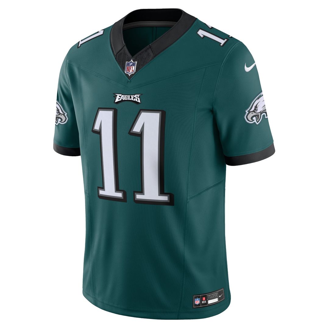 Men's Nike Philadelphia Eagles A.J. Brown Green Vapor F.U.S.E. Limited NFL Jersey