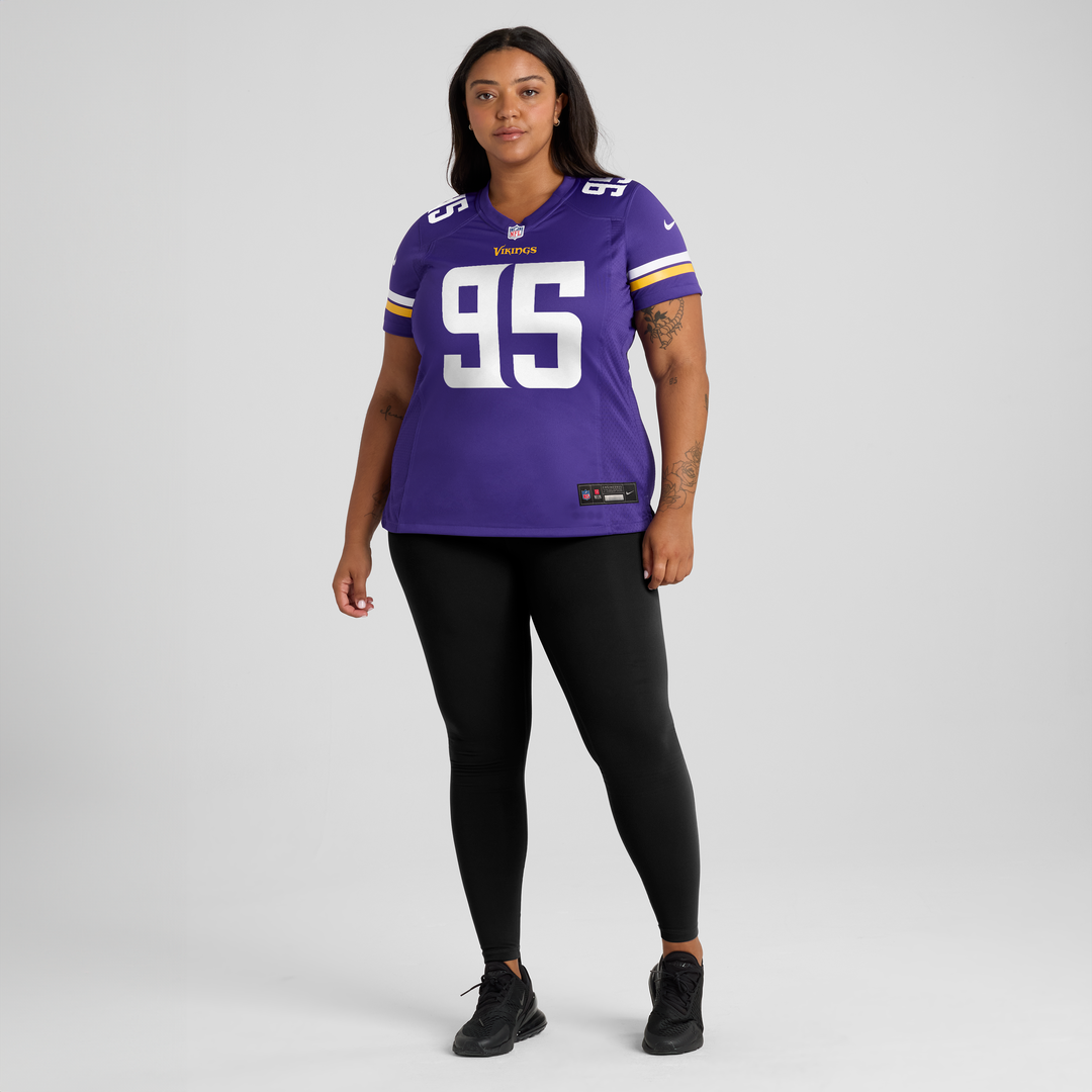 Women's Nike Minnesota Vikings Caleb Banks Purple Team Game NFL Jersey
