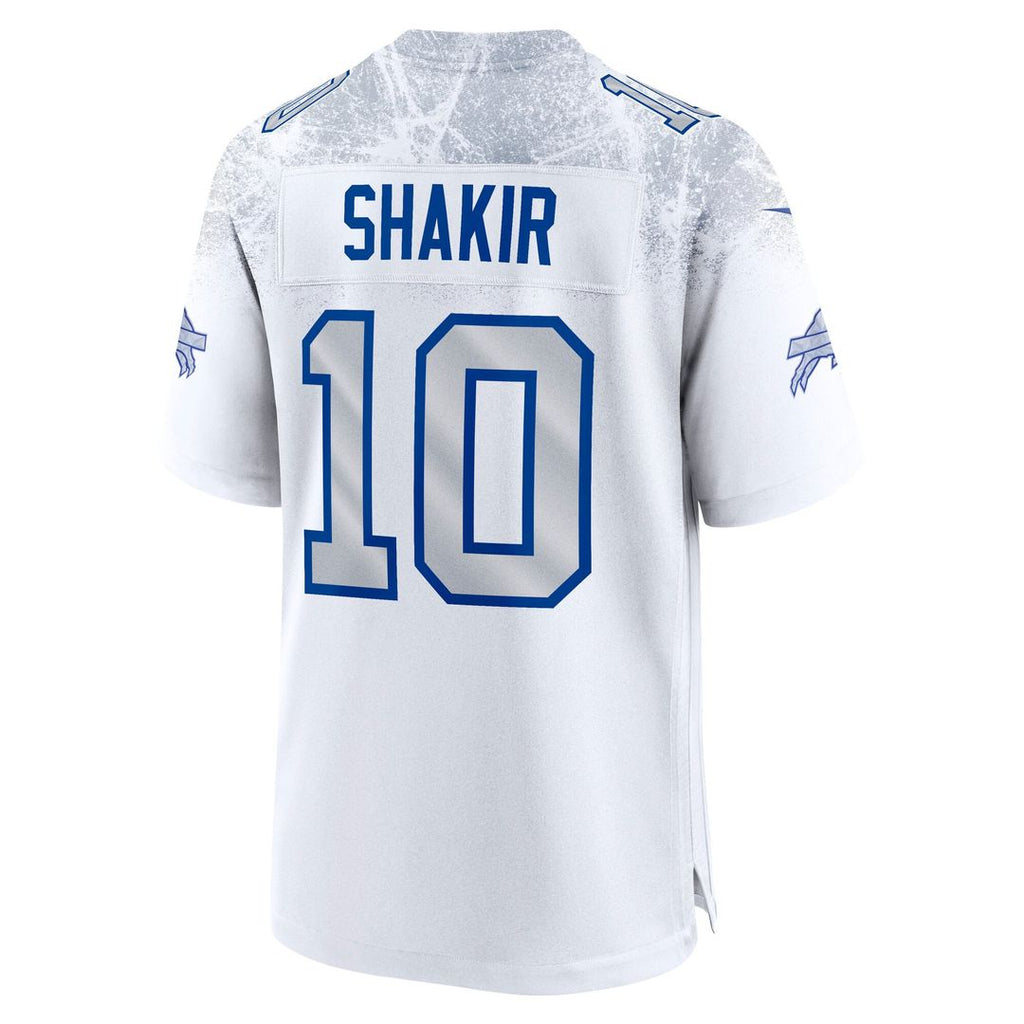 Men's Nike Buffalo Bills Khalil Shakir White 2025 Rivalries Collection Game NFL Jersey
