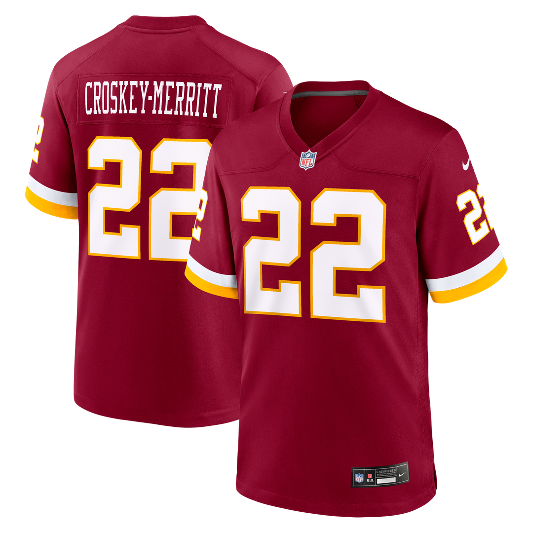 Men's Nike Washington Commanders Jacory Croskey-Merritt Burgundy Game NFL Jersey