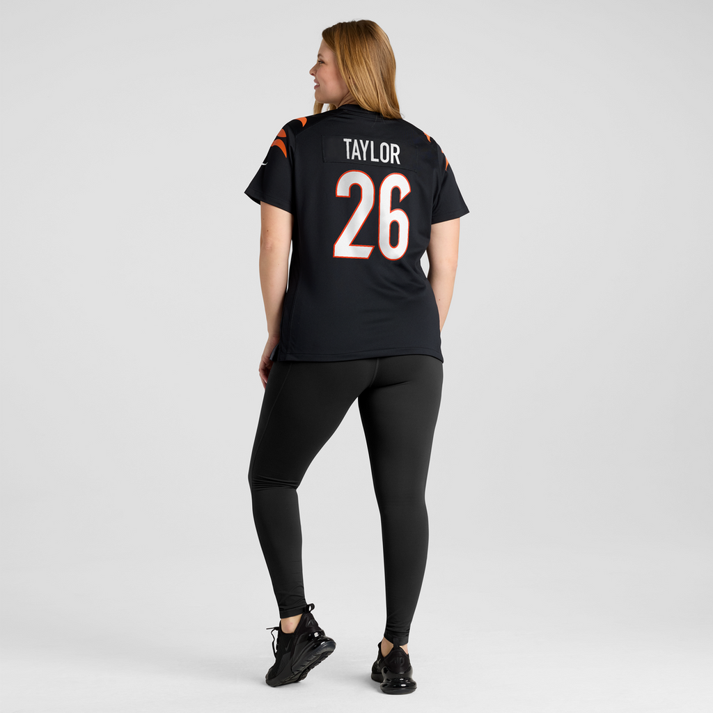 Women's Nike Cincinnati Bengals Ja'Sir Taylor Black Team Game NFL Jersey