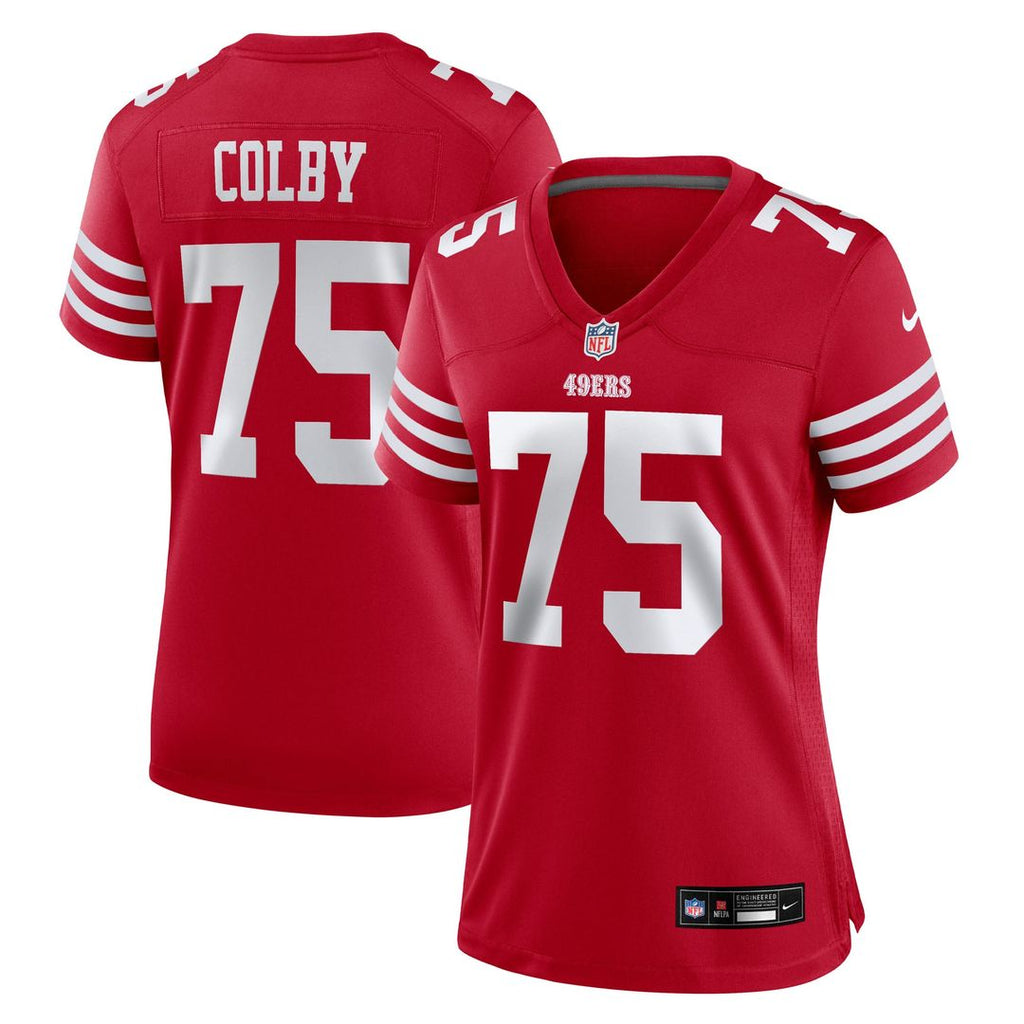 Women's Nike San Francisco 49ers Connor Colby Scarlet Team Game NFL Jersey