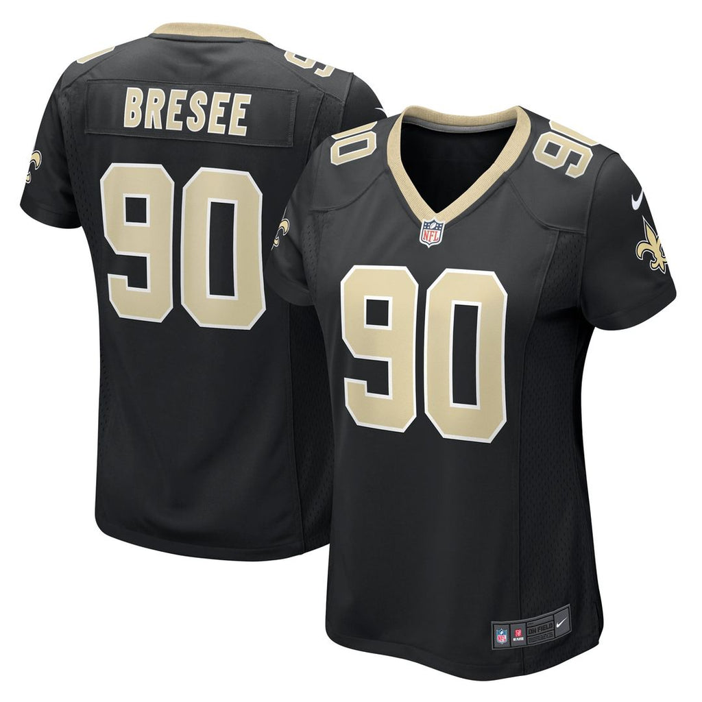 Women's Nike New Orleans Saints Bryan Bresee Black Game NFL Jersey