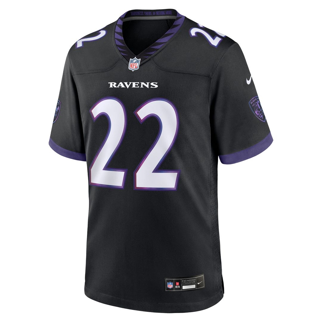 Men's Nike Baltimore Ravens Derrick Henry Black Alternate Game NFL Jersey