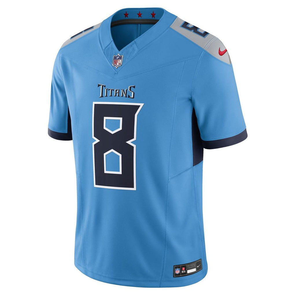 Men's Nike Tennessee Titans Will Levis Light Blue Alternate Vapor F.U.S.E. Limited NFL Jersey