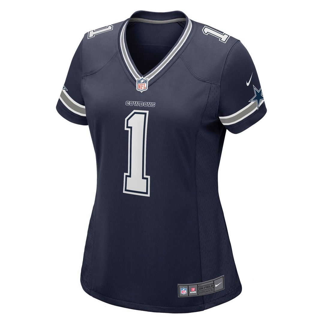 Women's Nike Dallas Cowboys Number 1 Mom Navy Game NFL Jersey