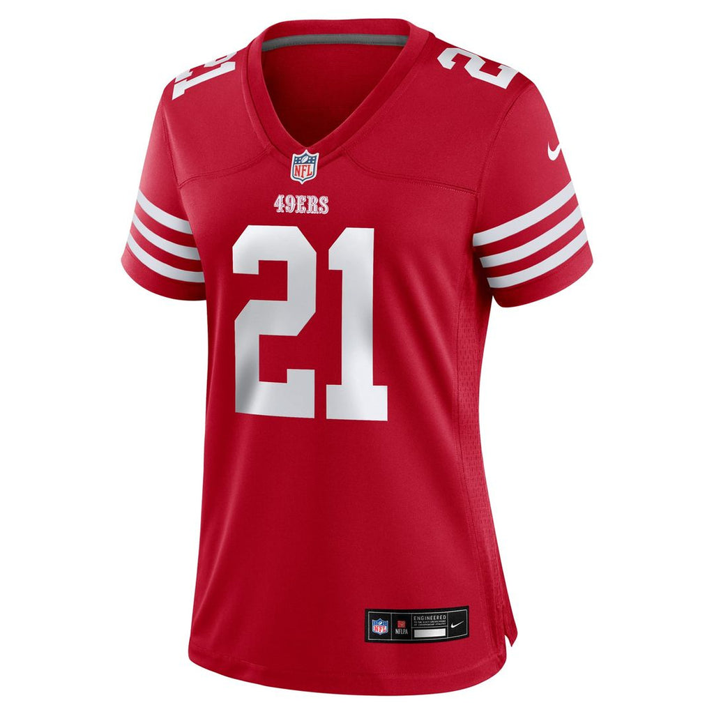 Women's Nike San Francisco 49ers Deion Sanders Scarlet Retired Player Game NFL Jersey