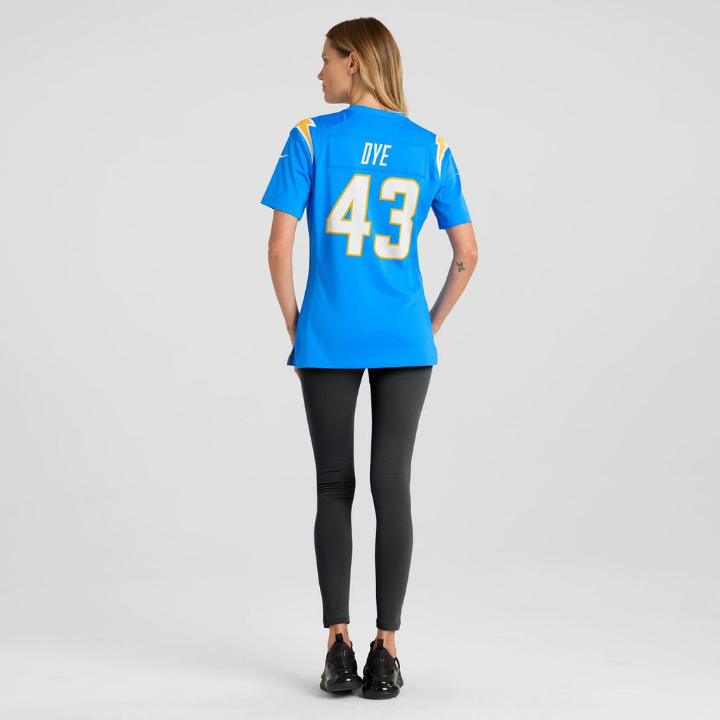 Women's Nike Los Angeles Chargers Troy Dye Powder Blue Game NFL Jersey