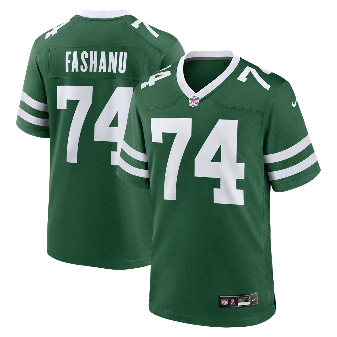 Men's Nike New York Jets Olu Fashanu Gotham Green Player Game NFL Jersey