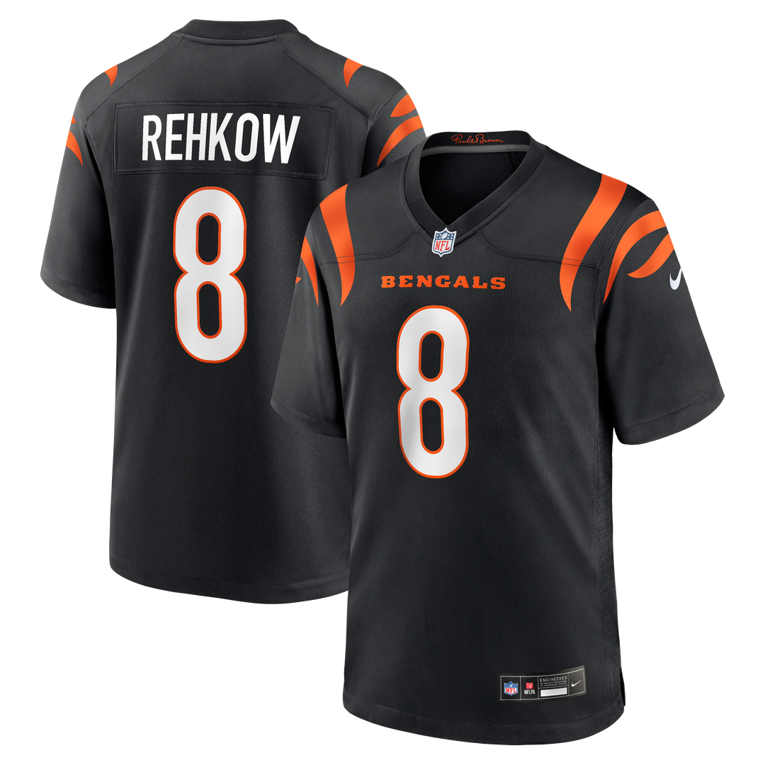 Men's Nike Cincinnati Bengals Ryan Rehkow Black Game NFL Jersey