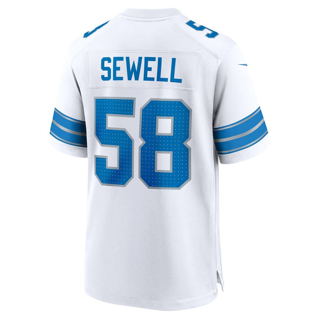 Men's Nike Detroit Lions Penei Sewell Blue Game NFL Jersey
