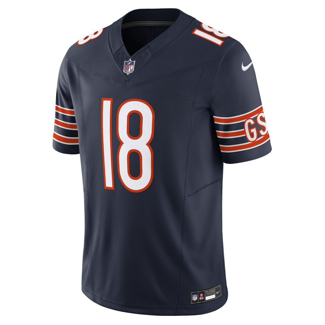 Men's Nike Chicago Bears Caleb Williams Navy Vapor F.U.S.E. Limited NFL Jersey