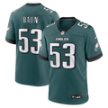 Men's Nike Philadelphia Eagles Zack Baun Midnight Green Team Game NFL Jersey