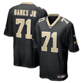 Men's Nike New Orleans Saints Kelvin Banks Jr. Black Game Player NFL Jersey