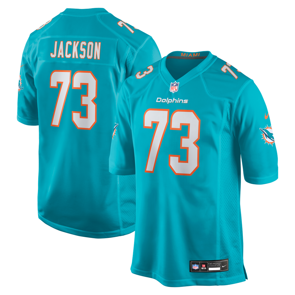 Men's Nike Miami Dolphins Austin Jackson Aqua Game NFL Jersey