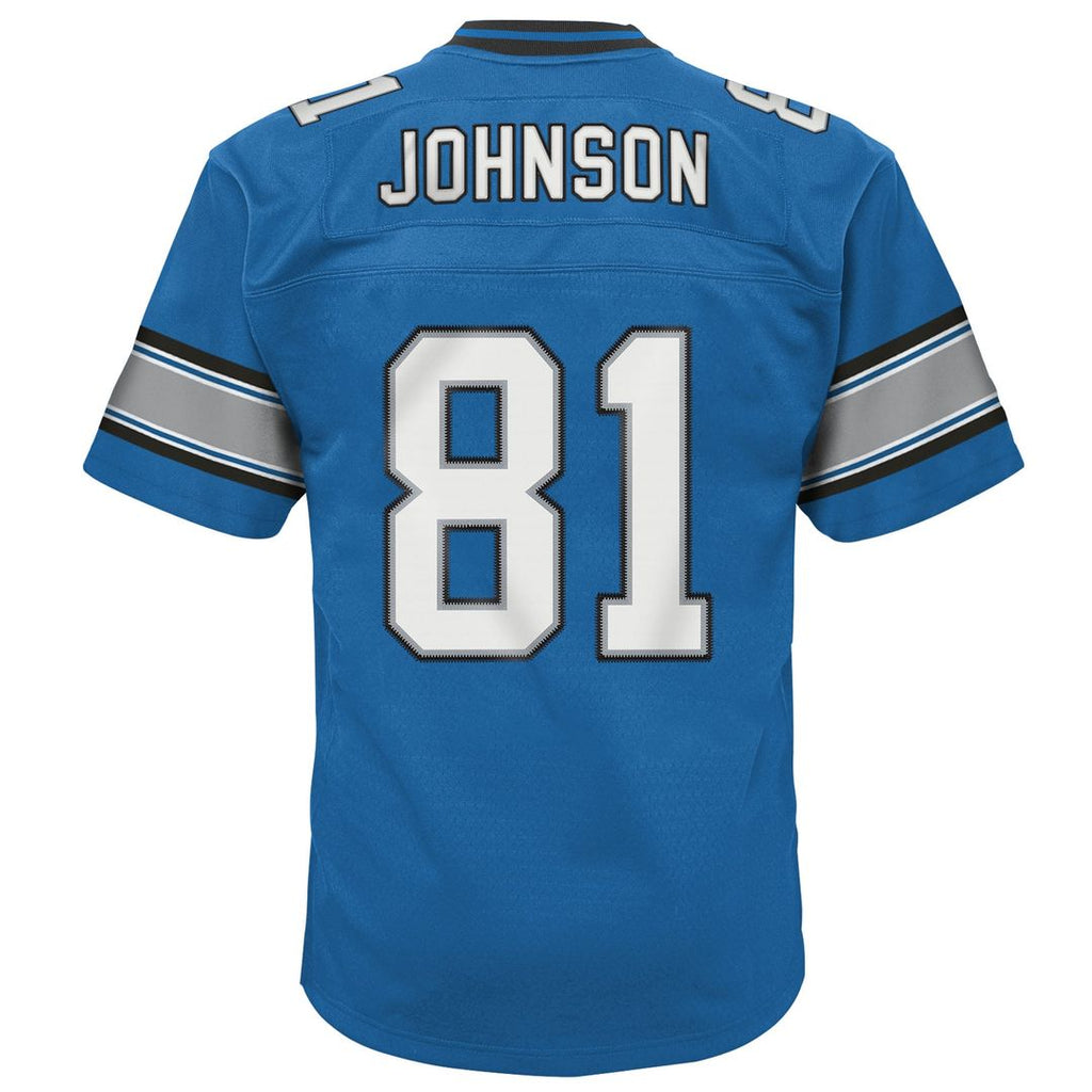 Youth Mitchell & Ness Detroit Lions Calvin Johnson Blue Legacy Replica NFL Jersey