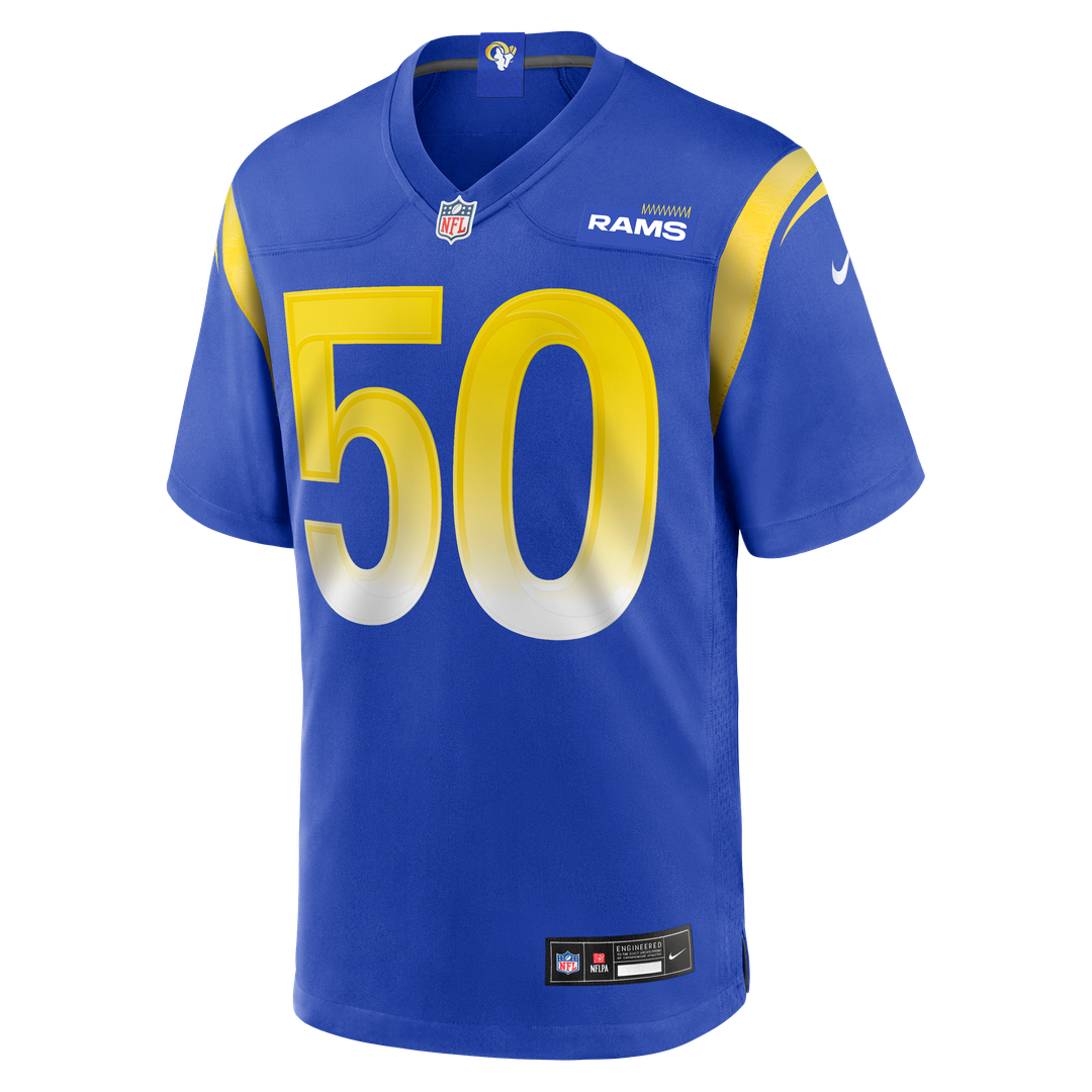 Men's Nike Los Angeles Rams Beaux Limmer Royal Team Game NFL Jersey