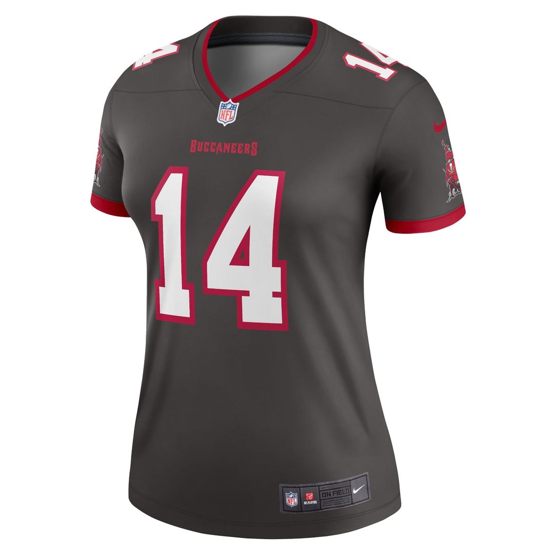 Women's Nike Tampa Bay Buccaneers Chris Godwin Pewter Alternate Legend Player NFL Performance Top