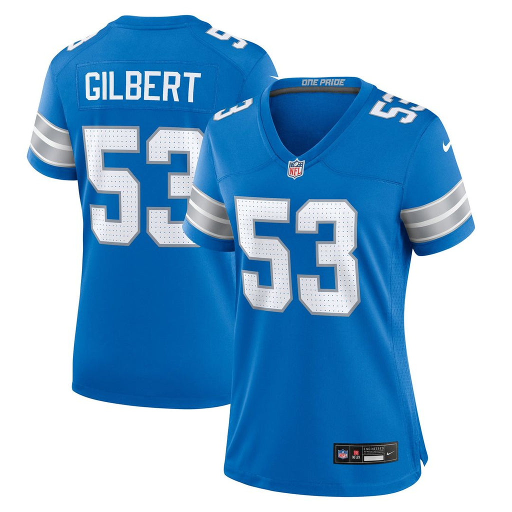 Women's Nike Detroit Lions DaRon Gilbert Blue Game NFL Jersey