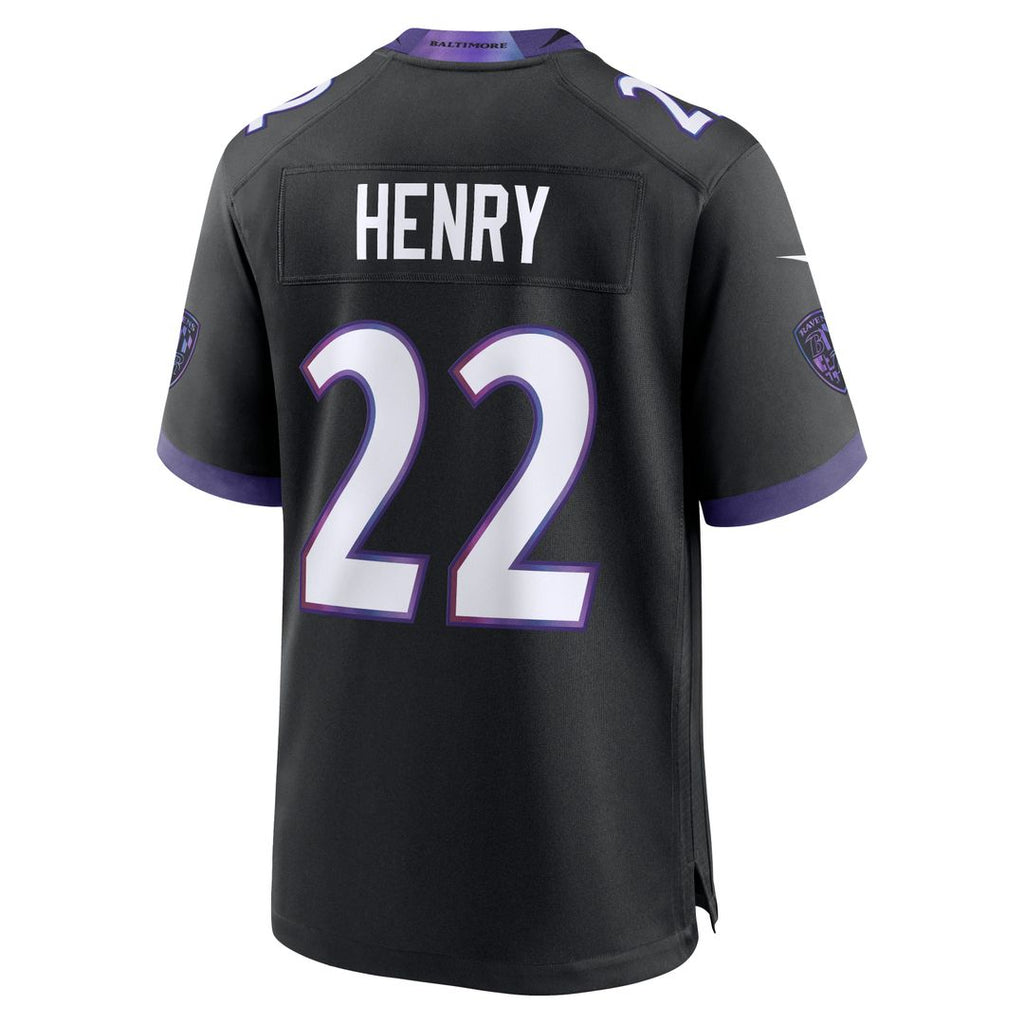 Men's Nike Baltimore Ravens Derrick Henry Black Alternate Game NFL Jersey