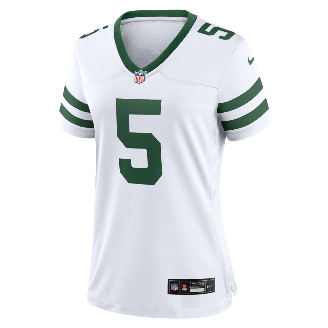 Women's Nike New York Jets Garrett Wilson Legacy Green Game NFL Jersey