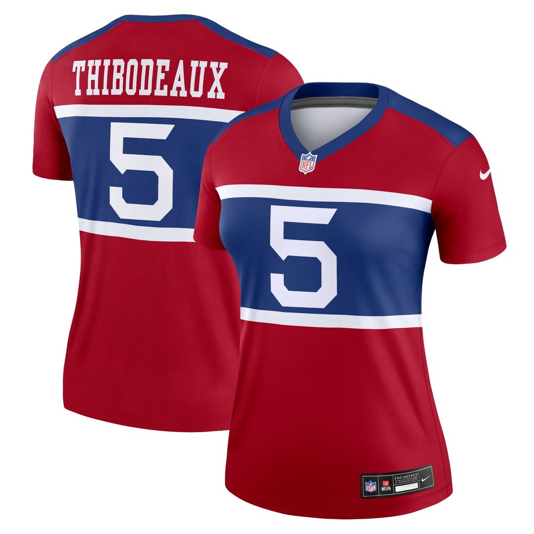 Women's Nike New York Giants Kayvon Thibodeaux Red Alternate Legend Player NFL Performance Top