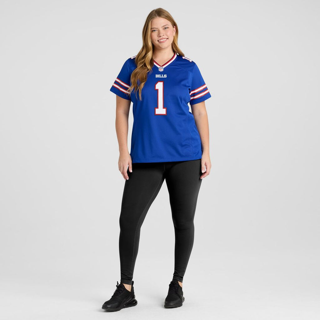Women's Nike Buffalo Bills Number 1 Bride Royal Game NFL Jersey