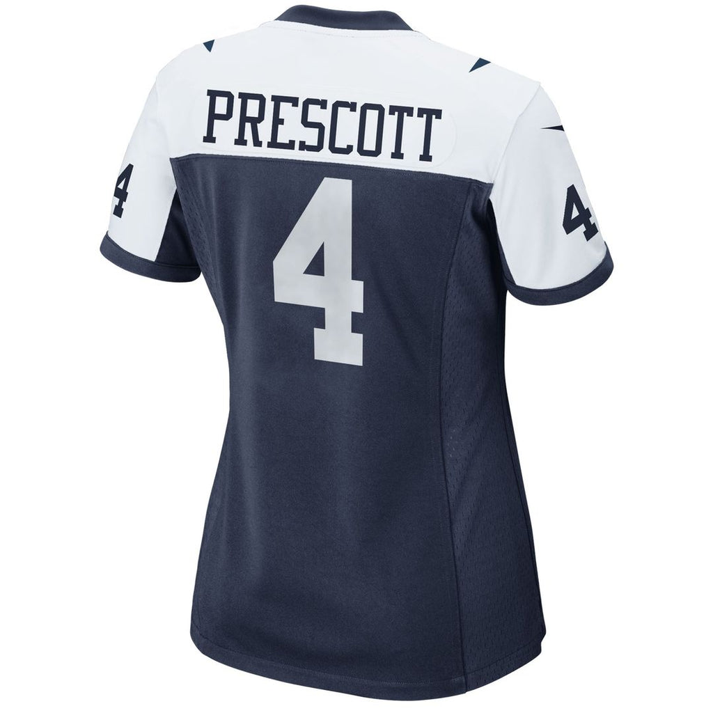 Women's Nike Dallas Cowboys Dak Prescott White Team Game NFL Jersey