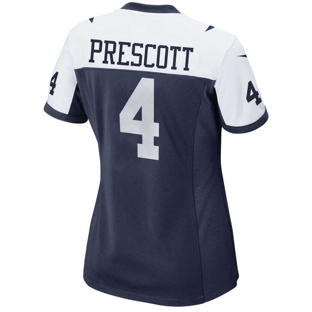 Women's Nike Dallas Cowboys Dak Prescott White Team Game NFL Jersey