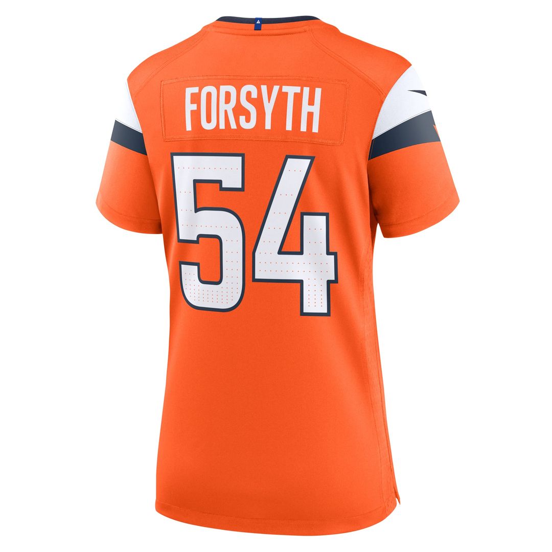 Women's Nike Denver Broncos Alex Forsyth Orange Team Game NFL Jersey