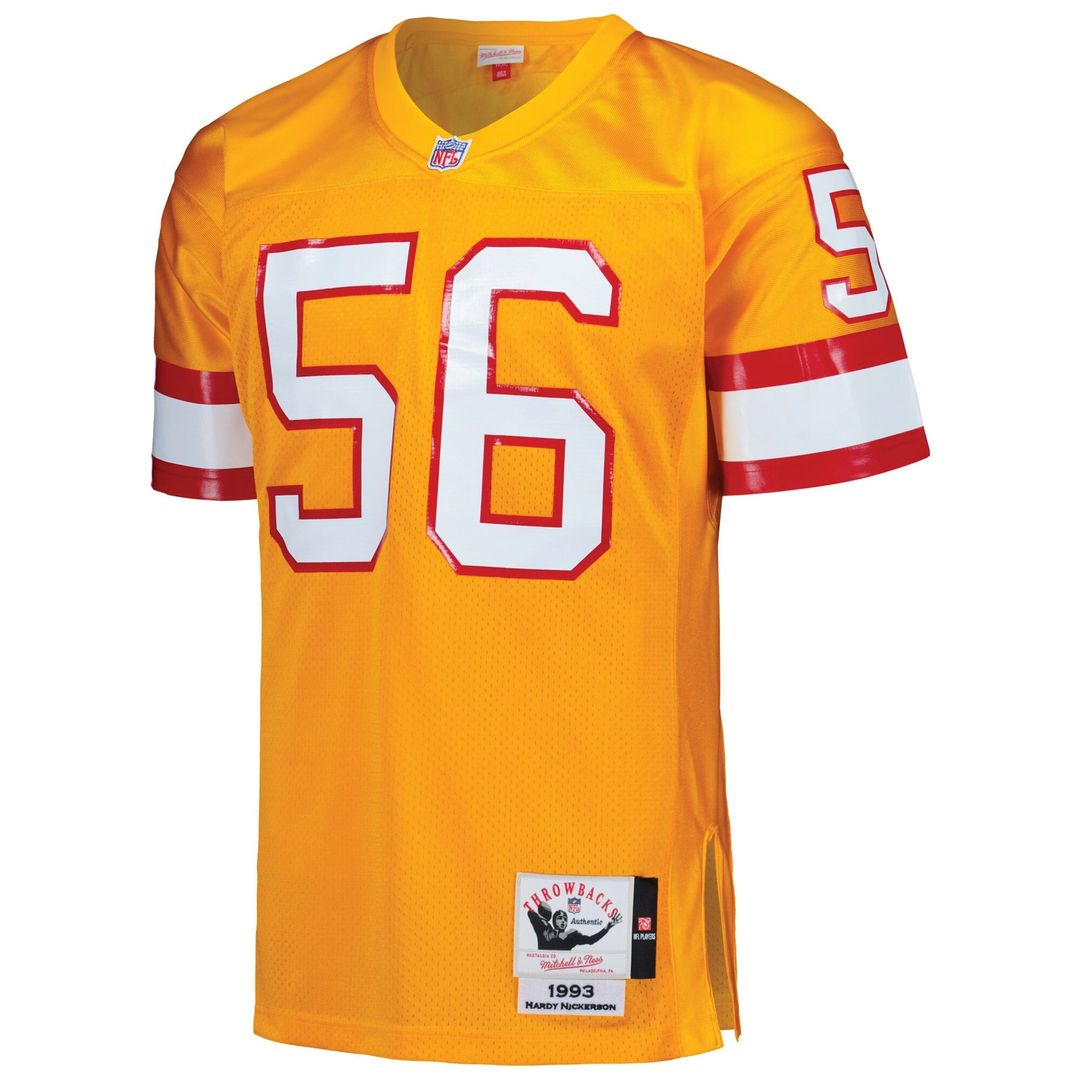 Men's Mitchell & Ness Tampa Bay Buccaneers Hardy Nickerson Orange 1993 Authentic Throwback Retired Player NFL Jersey