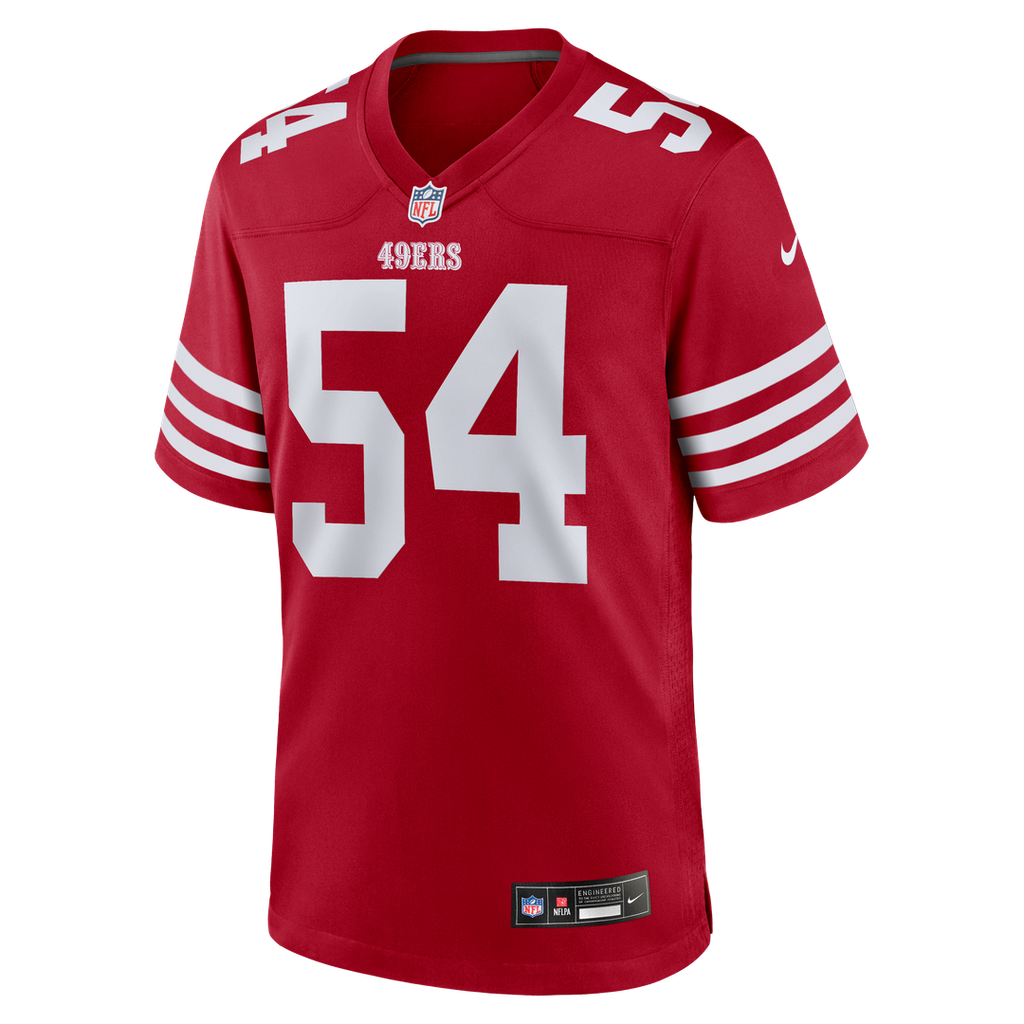 Men's Nike San Francisco 49ers Fred Warner White Team Game Player NFL Jersey