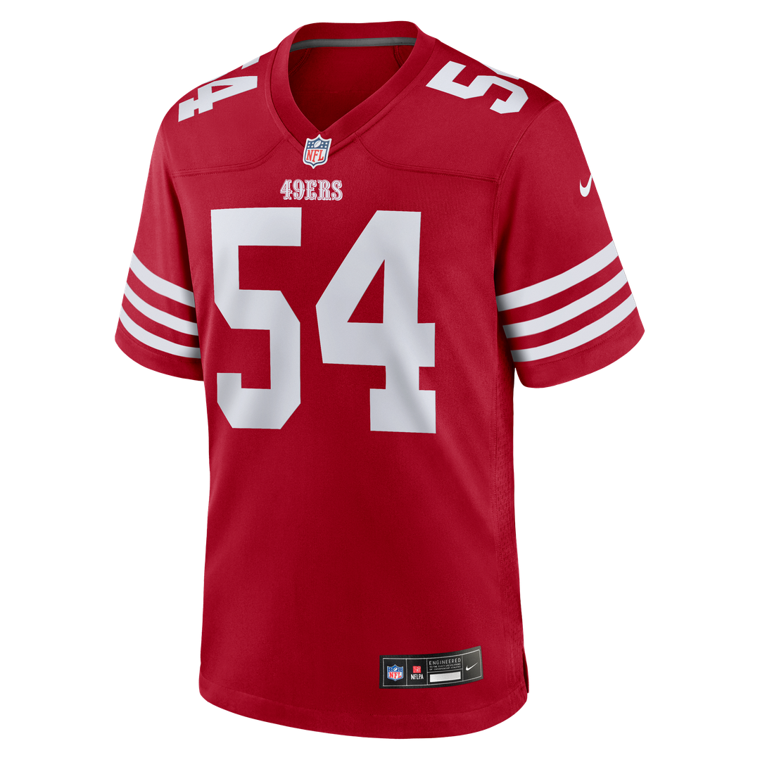 Men's Nike San Francisco 49ers Fred Warner White Team Game Player NFL Jersey