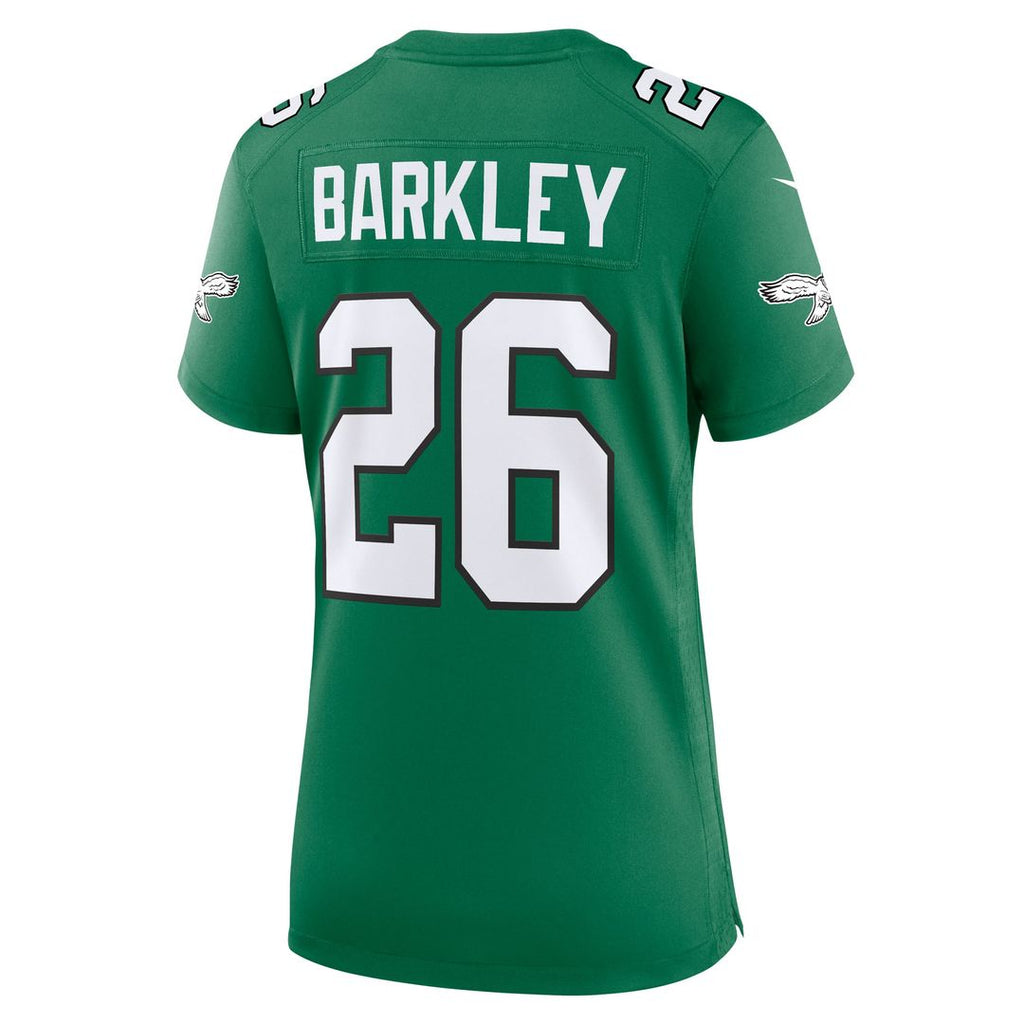 Women's Nike Philadelphia Eagles Saquon Barkley Kelly Green Alternate Game NFL Jersey