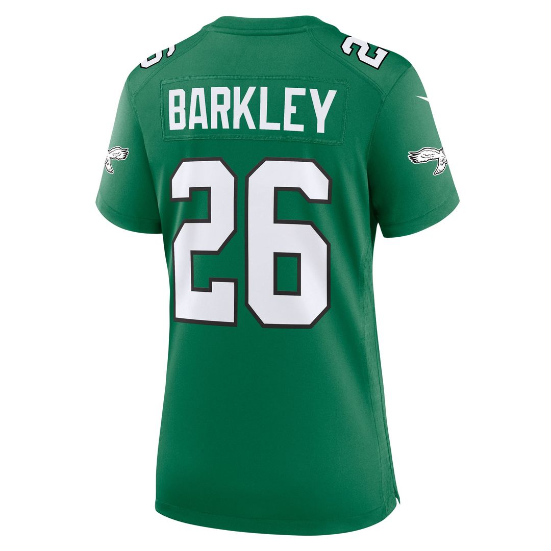 Women's Nike Philadelphia Eagles Saquon Barkley Kelly Green Alternate Game NFL Jersey