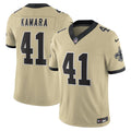 Men's Nike New Orleans Saints Alvin Kamara Gold Gameday Golds Alternate Vapor F.U.S.E. Limited NFL Jersey
