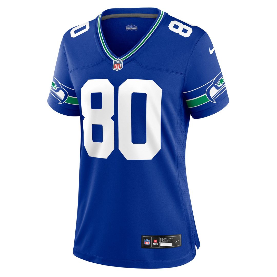 Women's Nike Seattle Seahawks Steve Largent Royal Throwback Retired Player Game NFL Jersey