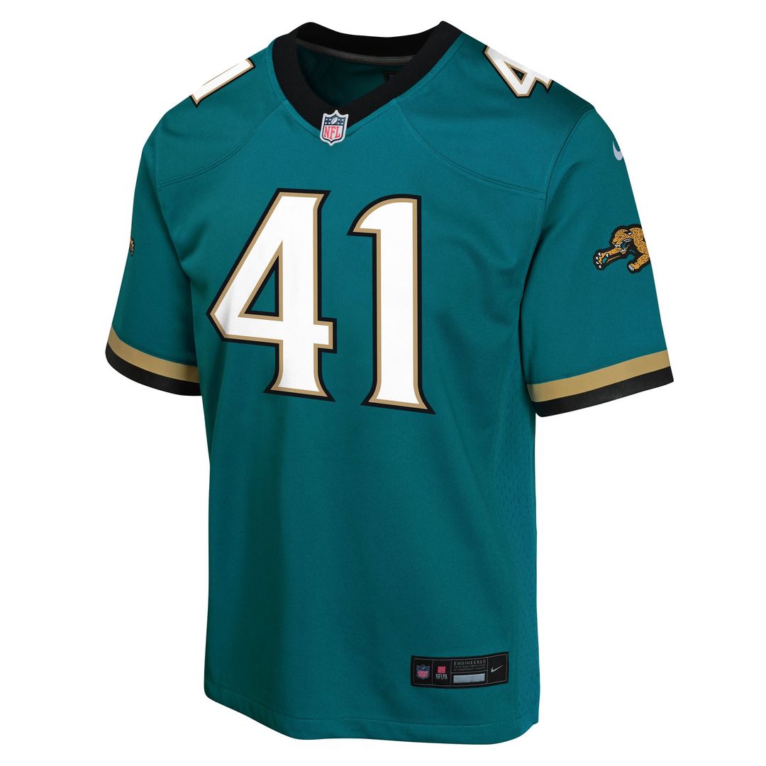 Youth Nike Jacksonville Jaguars Josh Hines-Allen Teal Alternate 2 Prowler Throwback Game NFL Jersey