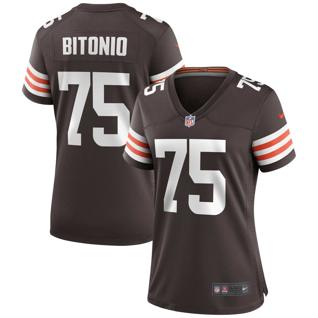 Women's Nike Cleveland Browns Joel Bitonio Brown Game NFL Jersey