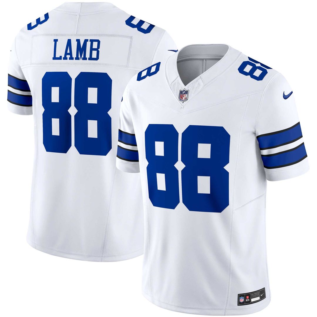 Men's Nike Dallas Cowboys CeeDee Lamb Navy Vapor F.U.S.E. Limited NFL Jersey