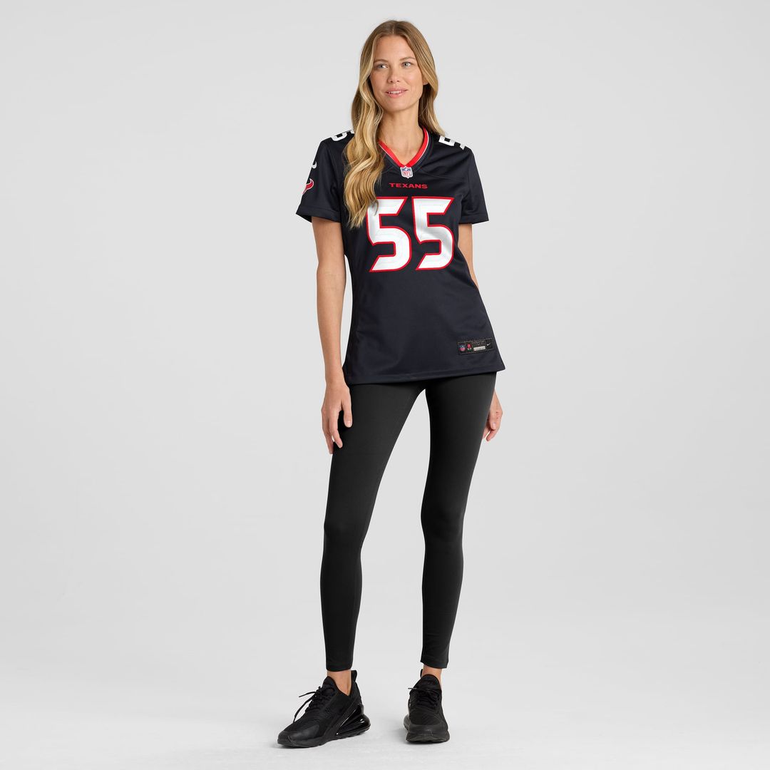 Women's Nike Houston Texans Danielle Hunter Navy Team Game NFL Jersey