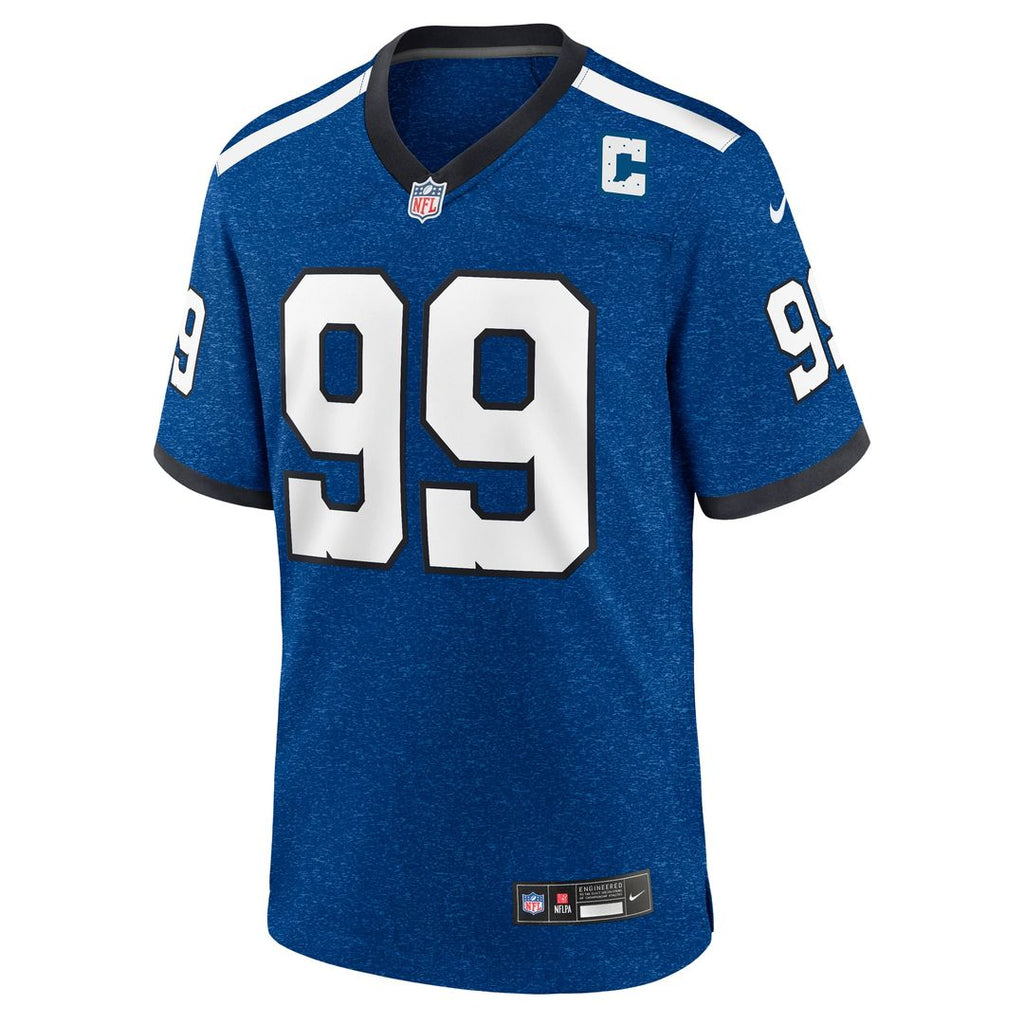 Men's Nike Indianapolis Colts DeForest Buckner Blue Alternate Game NFL Jersey