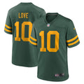 Men's Nike Green Bay Packers Jordan Love Green Alternate Game NFL Jersey