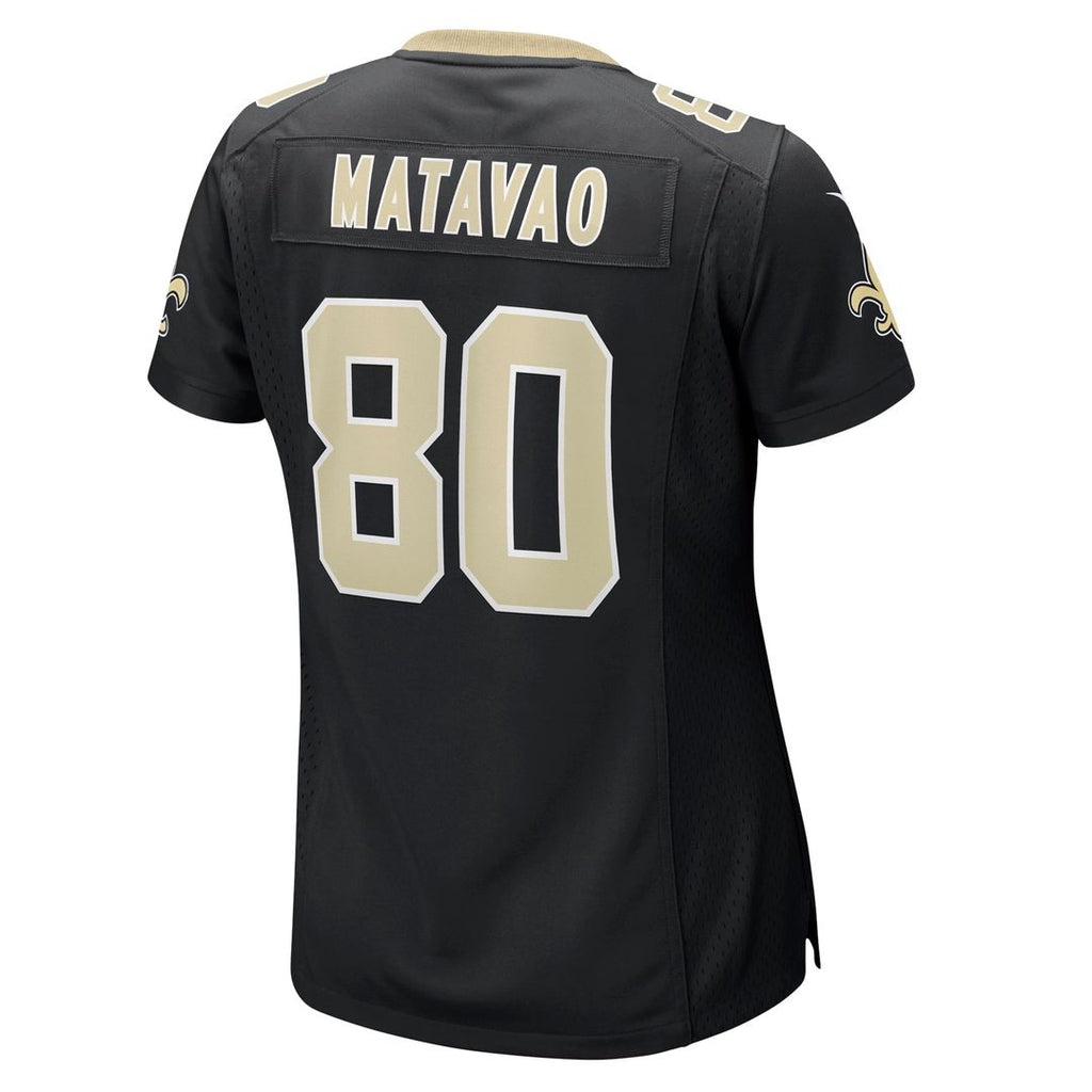 Women's Nike New Orleans Saints Moliki Matavao Black Team Game NFL Jersey