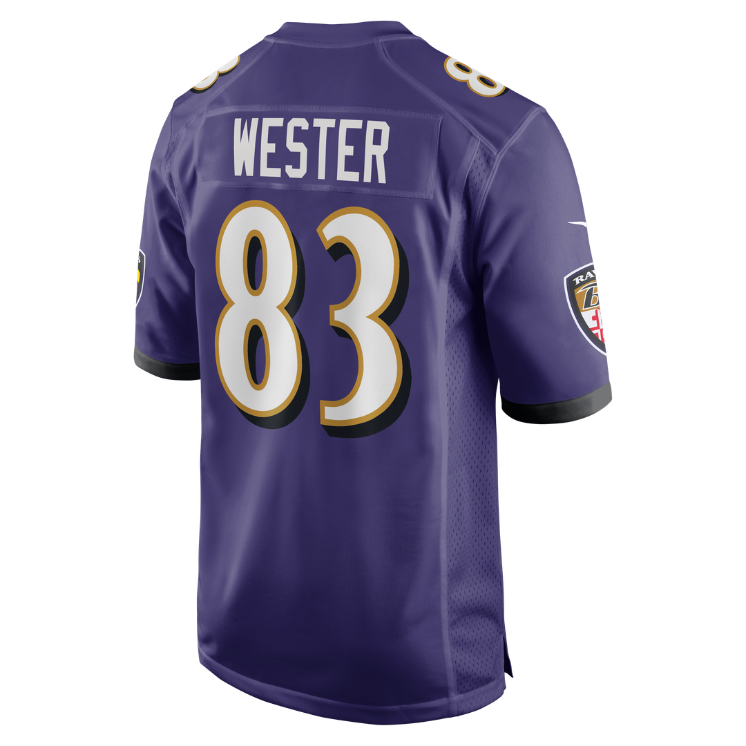 Men's Nike Baltimore Ravens LaJohntay Wester Purple Team Game NFL Jersey