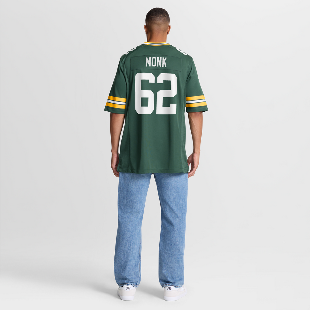Men's Nike Green Bay Packers Jacob Monk Green Game NFL Jersey