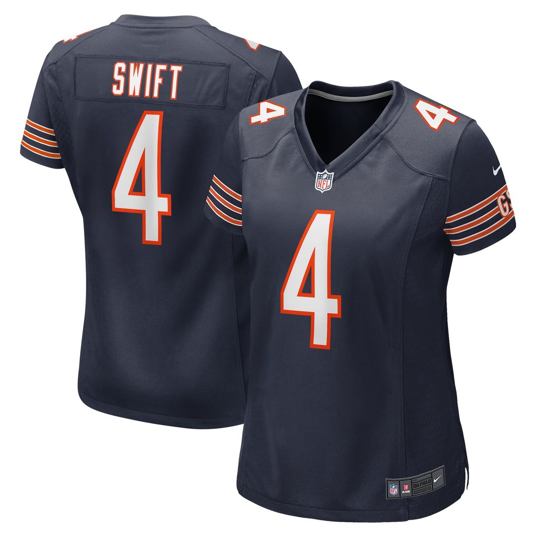 Women's Nike Chicago Bears D'Andre Swift Navy Game NFL Jersey